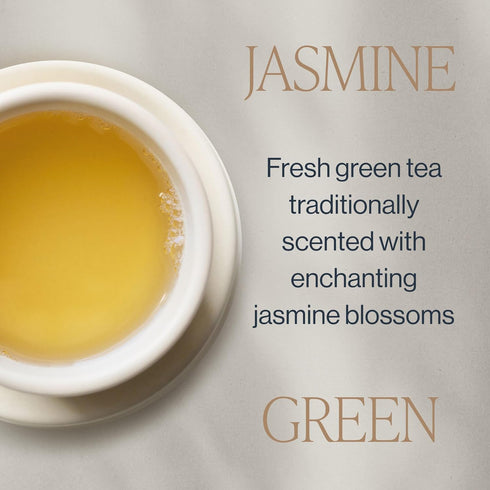 15 Count (Pack 1) Rishi Tea Jasmine Green Tea - Organic Sachet Tea Bags, Caffeinated Scented Chinese Green Tea