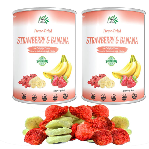 CHAVI Freeze-Dried Strawberry Banana - Pack of 2 x 2 oz -