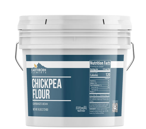 Earthborn Elements Chickpea Flour 1 Gallon Bucket, Garbanzo Bean, Gluten Free