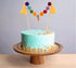 PapaKit Rainbow Pom Pom Birthday Cake Topper with Customizable Age Numbers, Premium Handmade Pre-Strung Decoration