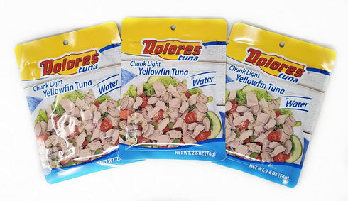 Generic 3 Pack of Packaged Tuna Dolores (2.6oz, Chunk Light Yellowfin Tuna in