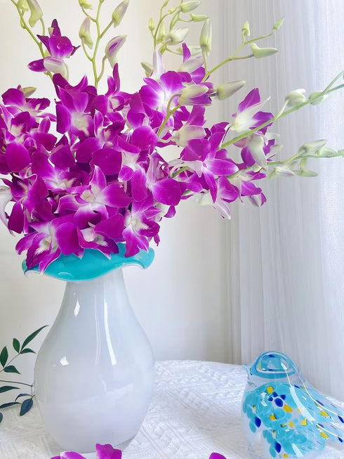 20 Stems purple orchids fresh cut flower gift birthday anniversary Valentine's Day flowers Dendrobium orchid