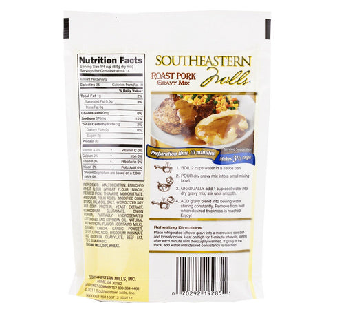 Southeastern Mills 4.2 Oz. Package (Pack 4) Roast Pork Gravy Mix