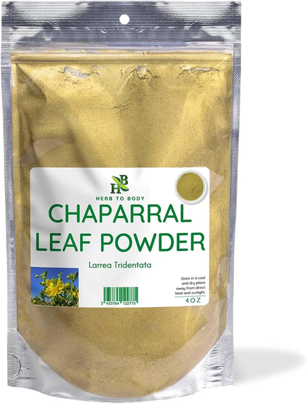 Herb To Body Chaparral Leaf Powder 4oz, Larrea Tridentata Dried Chaparral Plant