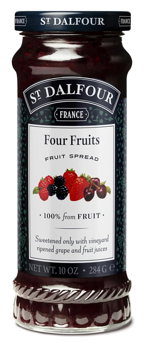 St. Dalfour Four Fruits Spread 6 Pack, 100% from Fruit, No Cane