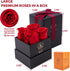 Impouo Preserved Roses Red + Purple Bundle, Flowers for Delivery Prime - Roses in a Box - Real Roses That Last a Year