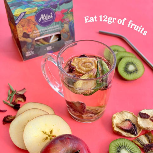 Alibú Dried Fruit Tea Infusions, Variety Pack, Certified Vegan, 100% Natural, Hot or Iced, Caffeine Free