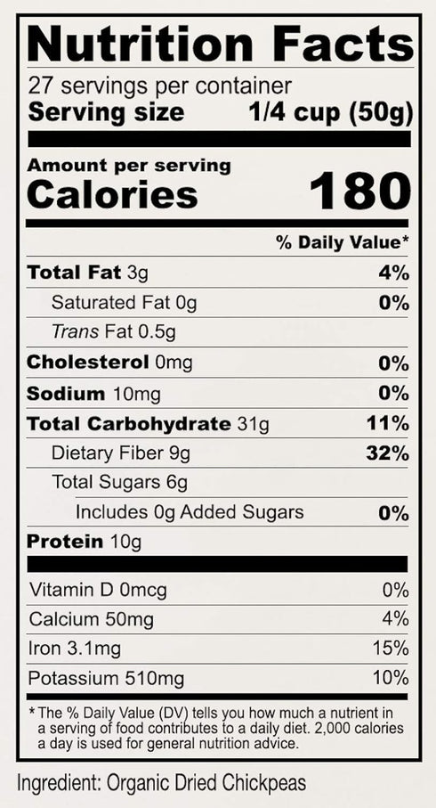 3 lb, Anthony's Organic Dried Chickpeas, Dry Garbanzo Beans, Gluten Free, Non GMO, Vegan