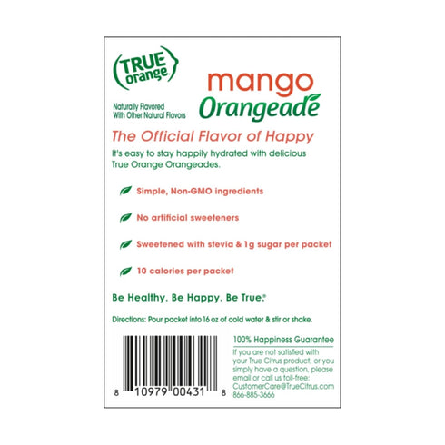True Citrus Orange and Mango, 1.06 Oz, Pack of 10 (0.11 oz each)