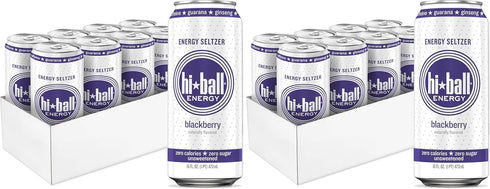 Hiball Clean Energy Seltzer Water,Caffeinated Sparkling Water Made with Vitamin B12 and