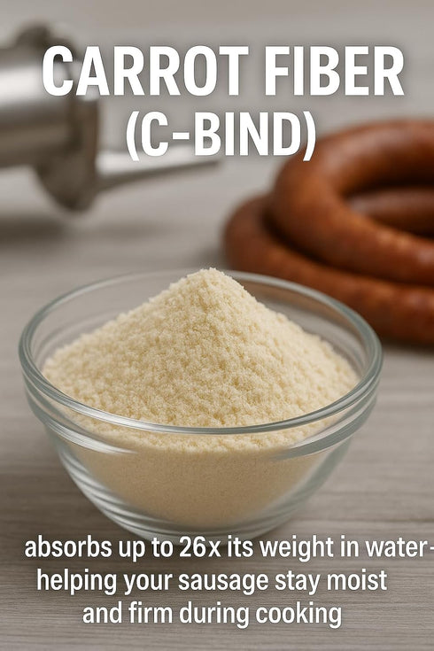 Eldons Sausage and Jerky Supply 1.5 oz Carrot Fiber Binder C-Bind Natural Sausage Binder - Moisture Retention