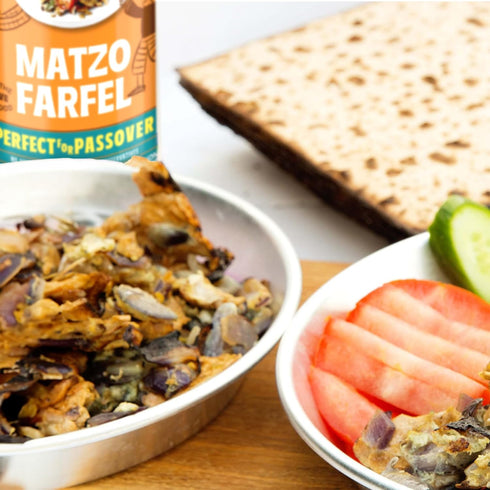 14oz (2 Pack) Manischewitz Matzo Farfel, Resealable Canister, Sodium Free, No Artificial Colors or Flavors, Non GMO