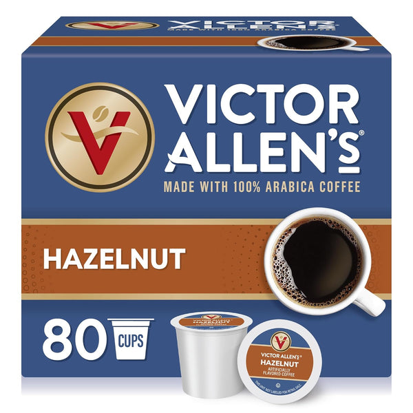 Victor Allen's Coffee Hazelnut Flavored, Medium Roast, 80 Count, Single Serve Coffee