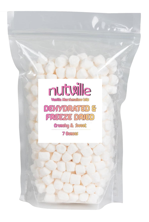 nutville Mini Dehydrated Marshmallows Vanilla Crunchy Freeze Dried Bits, Comes in a 7oz