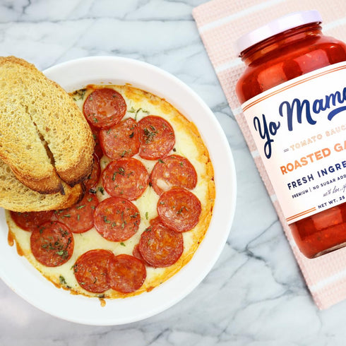 Pack (2) Yo Mama's Foods Keto Roasted Garlic Pasta Sauce - of - Vegan, No Sugar Added, Low Carb, Low Sodium, Gluten