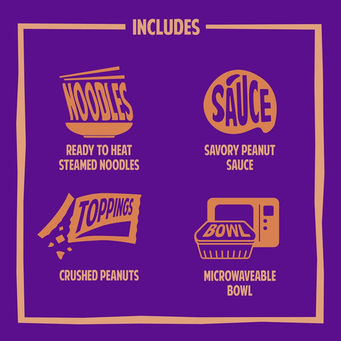 8.71 oz (Pack 6) Annie Chun's Peanut Satay Noodle Bowl