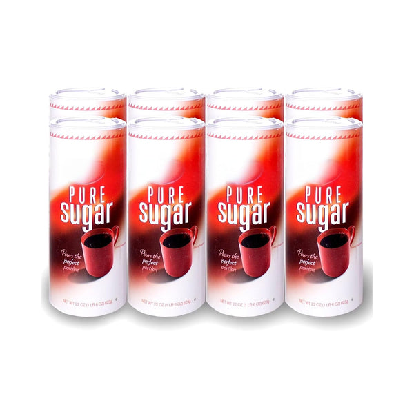 Generic Pure Cane Sugar - 8 Canisters (22 oz Each), 2 Pack |
