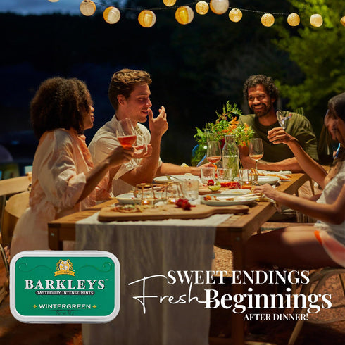 Barkleys Wintergreen Breath Mints - Strong Flavor Cool Mint Candy for Party, After Dinner, Wedding, Daily Use - Vegan