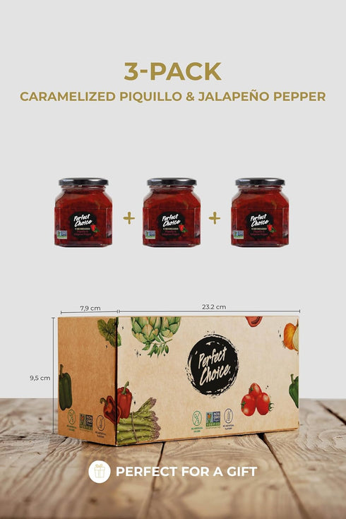 12.7 oz. (pack 3) Perfect Choice Caramelized Red Pepper & Jalapeo - Sweet & Slightly Spicy Spread Ready-to-serve Dip