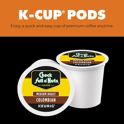 Pack 4 Packs 12 Chock Full o' Nuts Variety Keurig K-Cup Pods for Keurig Brewers Premium Arabica, Mild, Medium and Dark