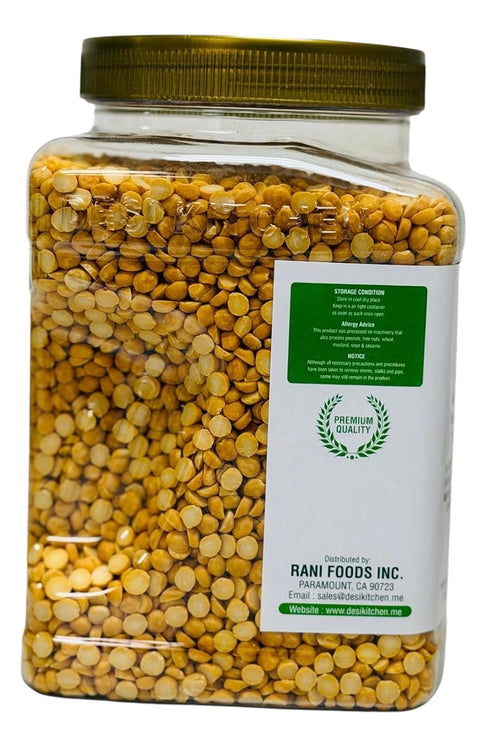 DESI KITCHEN AUTHENTIC INDIAN PRODUCTS 3.5lb (1.589 Desi Kitchen Chana Dal - Kg) Split Desi Chickpeas | Premium