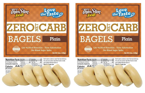 ThinSlim Foods Keto Bagels | Keto Bread Alternative | Low Carb Plain,