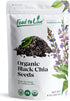 Food to Live Organic Black Chia Seeds, 8 Ounces, Non-GMO, Vegan, Kosher, Keto, Bulk, Rich in Fiber & Protein