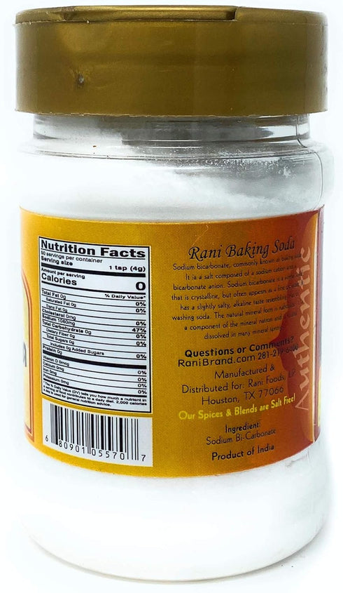 Rani Baking Soda (SODIUM BI-CARBONATE) 7oz (200g) PET Jar, NON-GMO, Gluten Friendly, Indian Origin