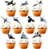 LETLIMIT 30pcs Airplane Dessert Cupcake Topper Baby Shower Children Boy Girl Happy Birthday
