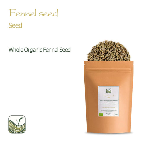 Organic Fennel Seed Culinary Grade - Foeniculum Vulgare Seeds for Cooking, Fennel Fenal Seeds