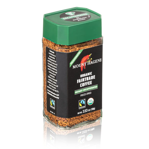 3.53oz [3.53oz Mount Hagen Organic Freeze Dried Instant Decaf Coffee | Eco-friendly, Fair-Trade Decaffeinated Coffee