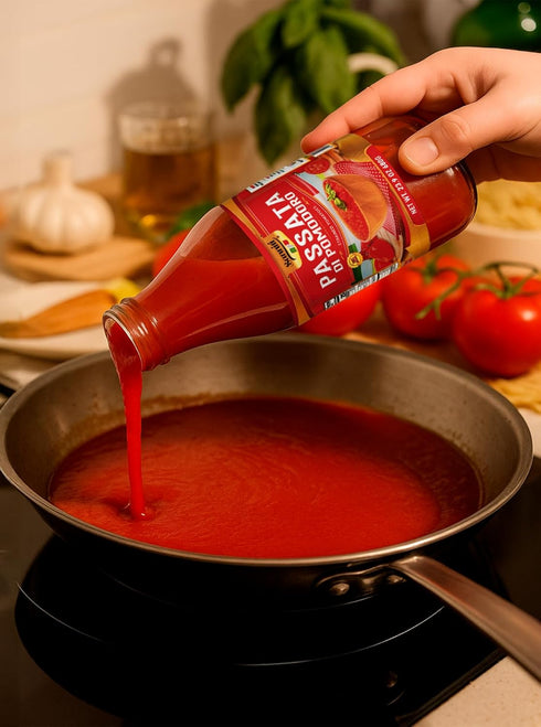 100% 23.9 oz (Pack 3) Sanniti Passata di Pomodoro | Strained Tomatoes | Natural Italian Tomatoes | Glass Jar| Product
