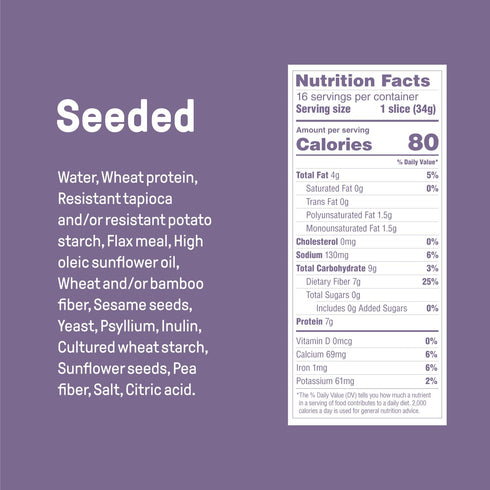 Pack 4 Carbonaut Low Carb Bread, Keto Bread, Keto-Certified Food, Snack, Meals, Non-GMO, Vegan Bread of (Low Carb