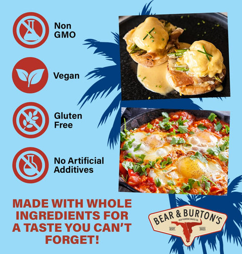 2 Pack 12 Oz 2 Pack Bear and Burton's Breakfast Sauce Too | Medium Heat from the Makers of W Sauce | Fl