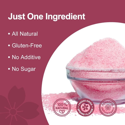 GRELIM Sakura Powder Premium Original Cherry Blossom Powder for Baking, 4.23 Oz, Made in Kanagawa, Perfect for