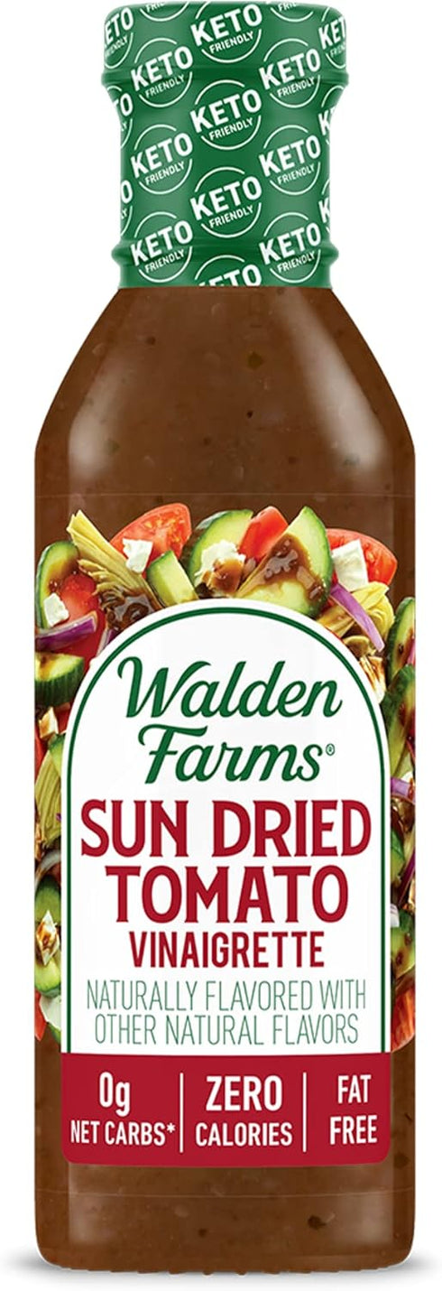 Walden Farms Sun Dried Tomato Vinaigrette Dressing 12 oz Bottle - Sugar