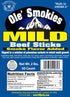 2-lb 5" (50 Buffalo Bills Mild Ole' Smokies Saddlebag twist-end beef sticks per saddlebag)