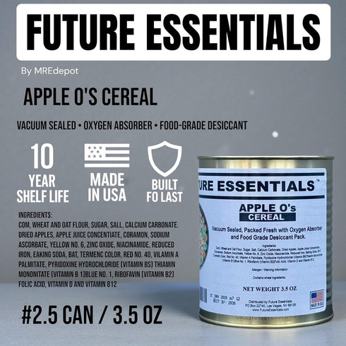 1 Future Essentials Canned Apple O's Breakfast Cereal - Can
