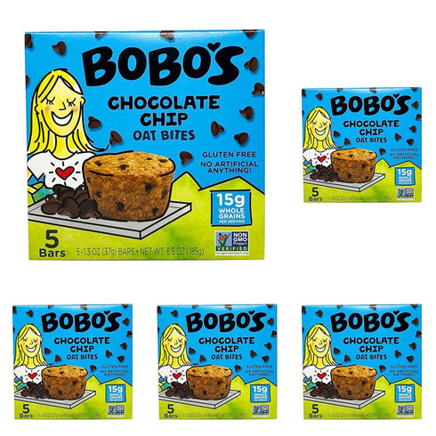 Bobo's Oat Bars Bobo's Oat Bites Original with Chocolate Chips, 1.3 Oz, 5 Ct (Pack