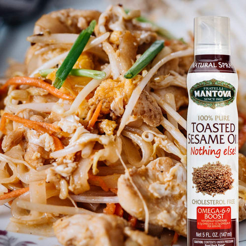 Mantova Toasted Sesame Oil - 100% Pure Cooking Spray, 5 oz, Perfect for Grilling