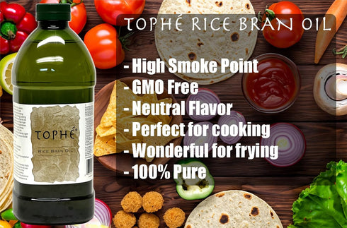 Toph 100% Gamma-Oryzanol 1/2 RICE BRAN OIL | All Natural, Made from Non-GMO Rice | Rich in Vitamin E and | Unfiltered