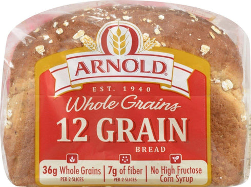 12 24 Oz 2 Arnold Whole Grains Grain Sliced Bread, - Loaves