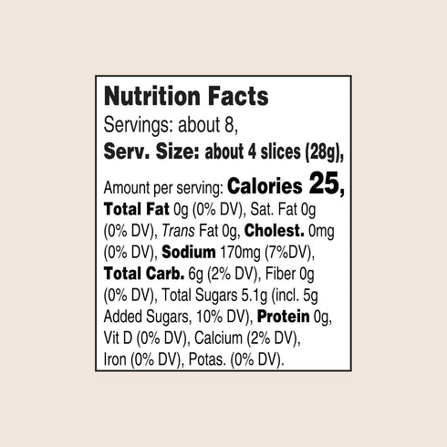 16 oz (Pack 6) Mama Fresca Bread and Butter Dill Chips fl Jar