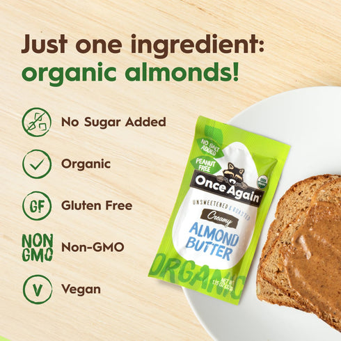 Packets, Packets Packs 1.15 Packs, 10 Count Once Again Organic Almond Butter Roasted - Individual Nut Butter
