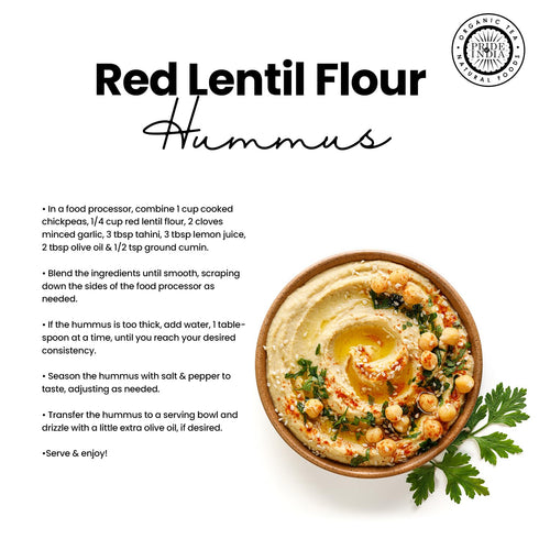 1 lbs (454 Pride of India- Red Lentil Flour gm) Hint of Sweetness Slightly Nutty Earthy Flavor Freshly Milled in Small