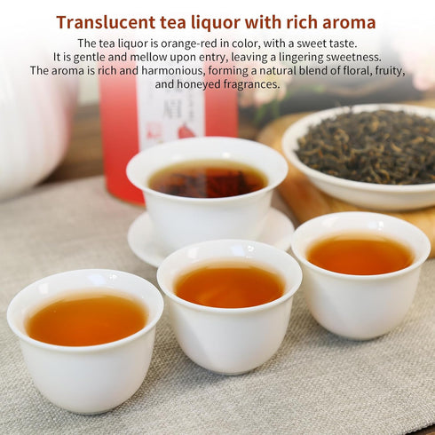 5.29oz/150g Yuexi Golden Monkey Tea Loose Leaf Jin Jun Mei Black Tea Loose Leaf Chinese Grade AAA Fujian Wuyi Mountain