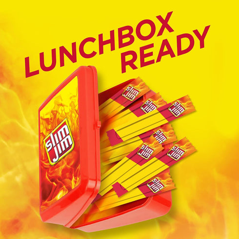 5g 0.28 oz. (3 Count) Slim Jim Smoked Meat Sticks, Original Flavor, Protein Per Serving, Snack Size
