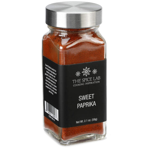 The Spice Lab Sweet Paprika Powder, High Color ASTA 120+, 2.1 oz French Jar, Vegan, Non-GMO
