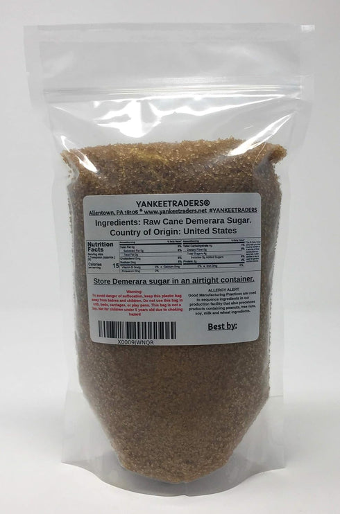 2 Lbs YANKEETRADERS, Demerara Sugar (Unrefined Sugar) ~
