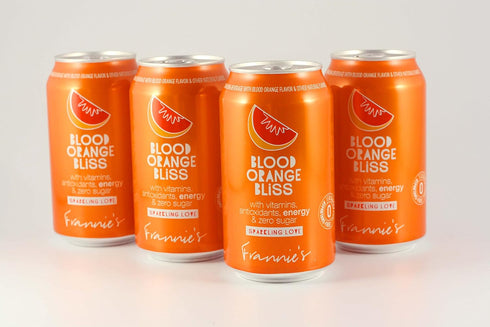 AmishTastes 12 Oz. 24) Frannies Sparkling Blood Orange Bliss, Protected With High-Density Foam, (Case